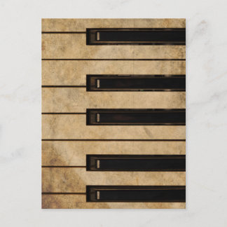 Postal Piano vintage de Grunge