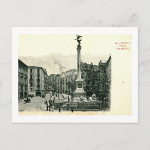 Postal Piazza dei Martiri, Nápoles, Italia Vintage
