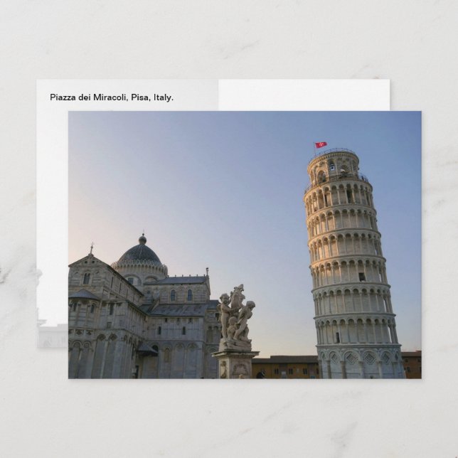 Postal Piazza dei Miracoli, Pisa, Italia - (Anverso / Reverso)