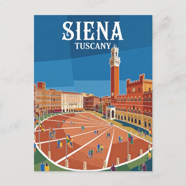 Postal Piazza del Campo Italia (Anverso)