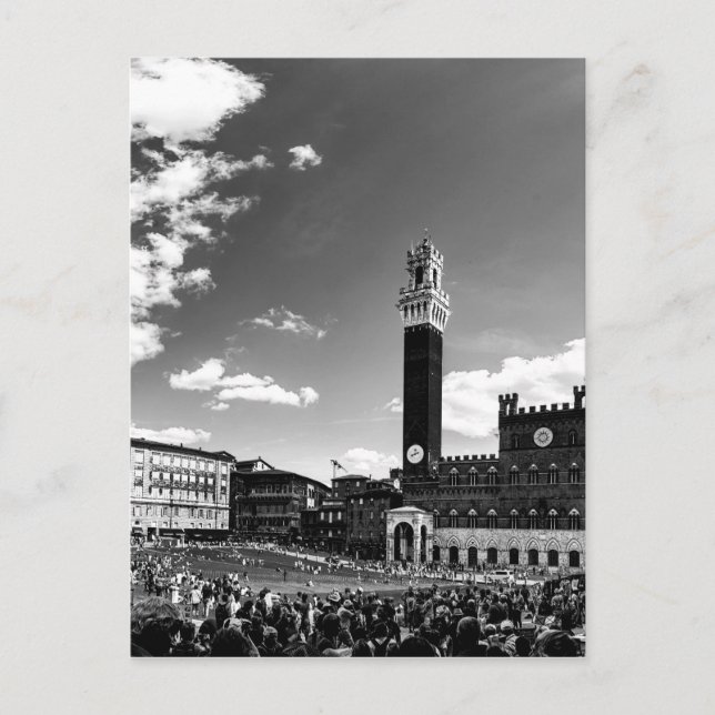 Postal Piazza del Campo,Siena.Italia (Anverso)