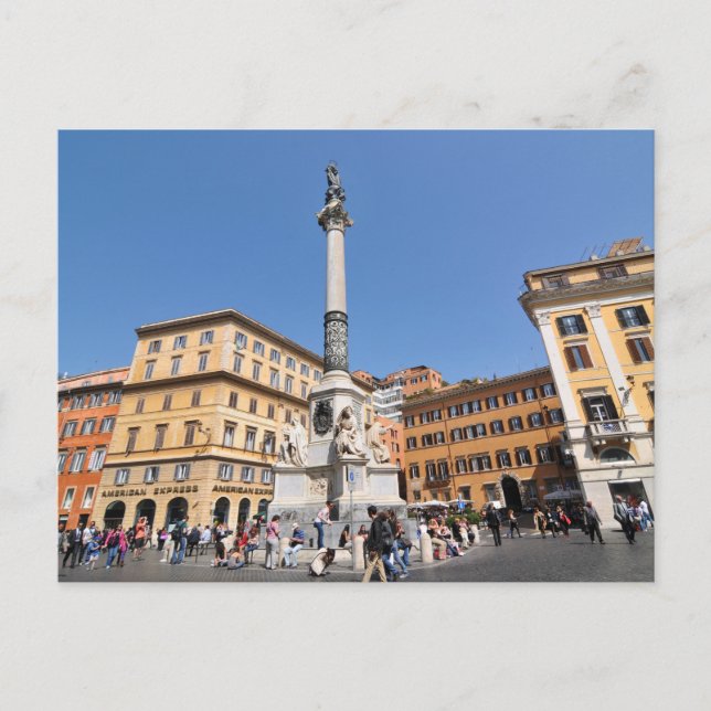 Postal Piazza Navona en Roma, Italia (Anverso)