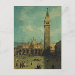 Postal Piazza San Marco por Canaletto
