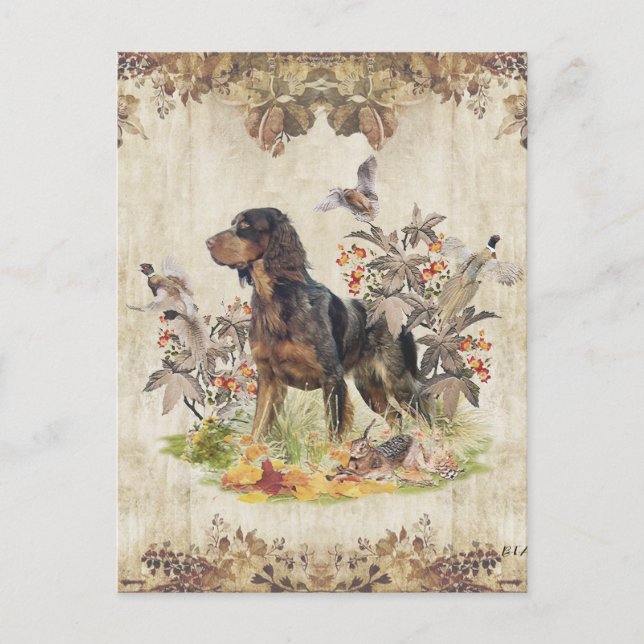 Postal Picardía Español, Cacería de aves (Anverso)