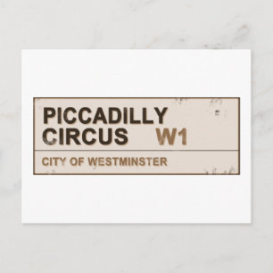 Postal Piccadilly Circus London - Vintage