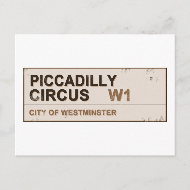 Postal Piccadilly Circus London - Vintage (Anverso)