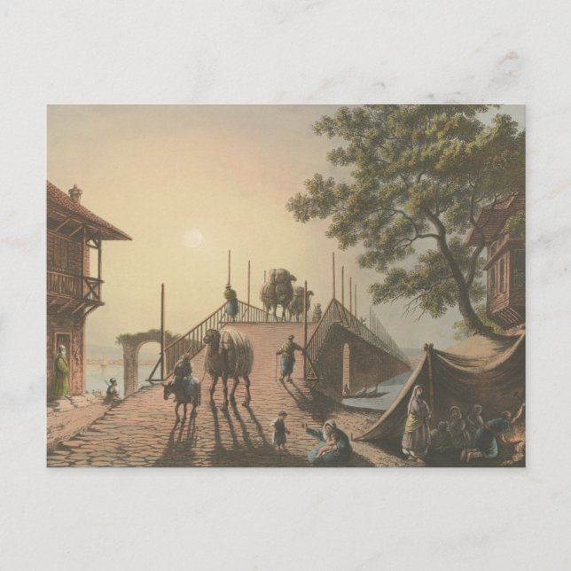 Postal Piccolo Ponte, pequeño puente en la aldea islámica (Anverso)