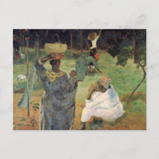 Postal Picking de frutas - Paul Gauguin