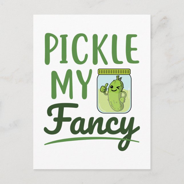 Postal Pickle My Fancy Pickles Lover Cul Green Dill Jar (Anverso)