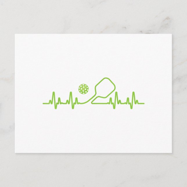 Postal Pickleball Art Para Hombres Mujeres Picklebal (Anverso)