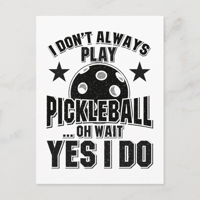 Postal Pickleball - No Siempre Juego Pickleball (Anverso)