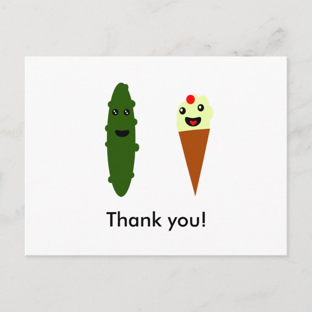 Postal Pickles y helados: ¡Gracias! (Anverso)