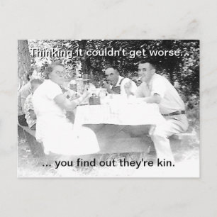 Postal Pícnic Familiar Antiguo