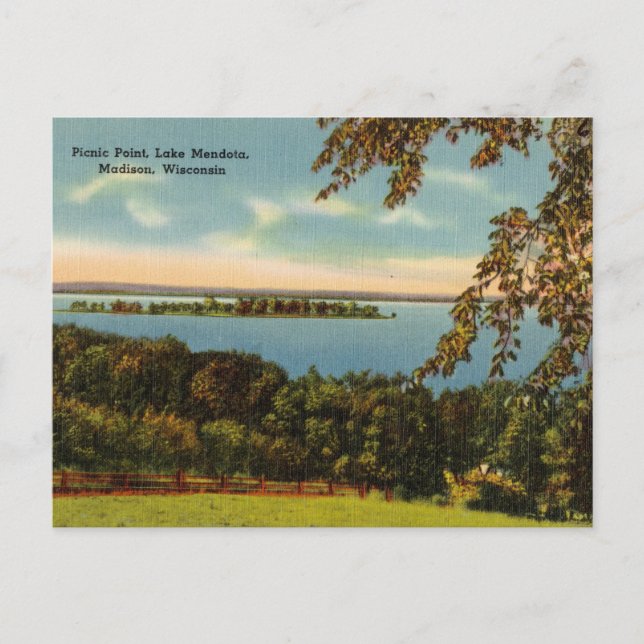 Postal Picnic Point, Lago Mendota, Madison, Wisconsin (Anverso)