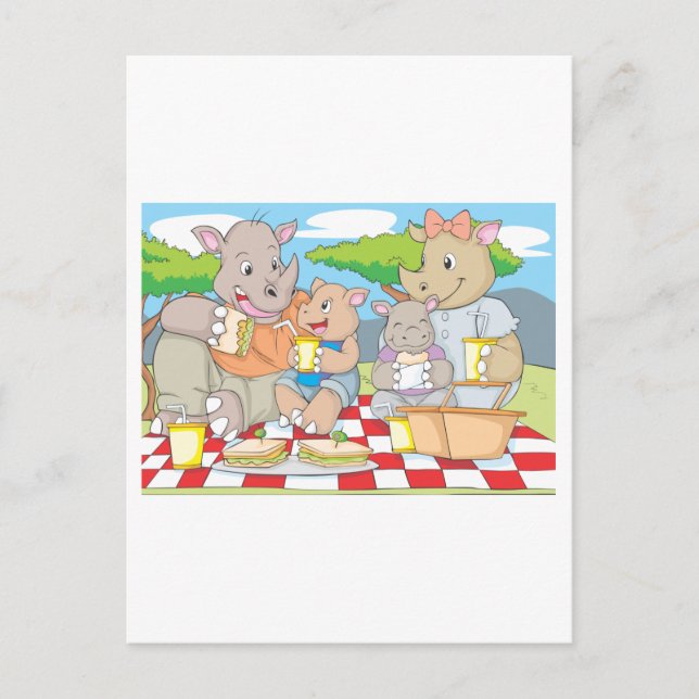 Postal Picnic Rhino (Anverso)