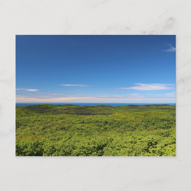 Postal Pico de la Cumbre, Montañas Porcupine, Michigan Su (Anverso)