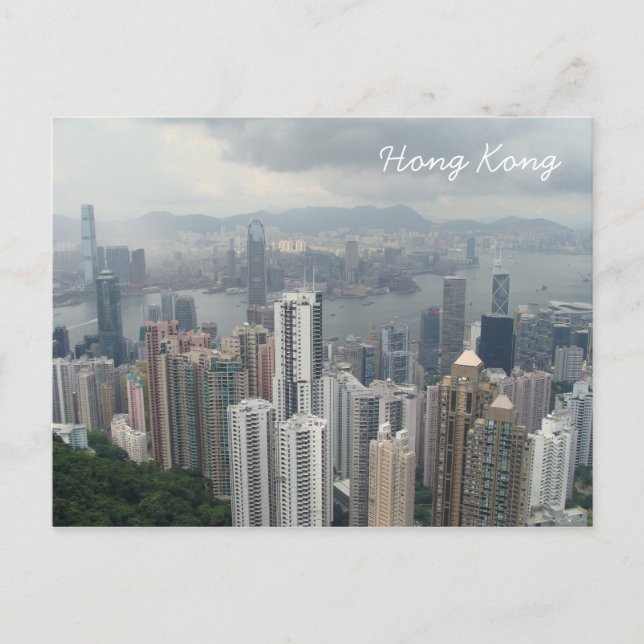 Postal pico de montaña de Hong Kong (Anverso)