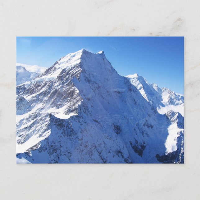 Postal Pico Monte Cook (Aoraki), Nueva Zelanda (Anverso)