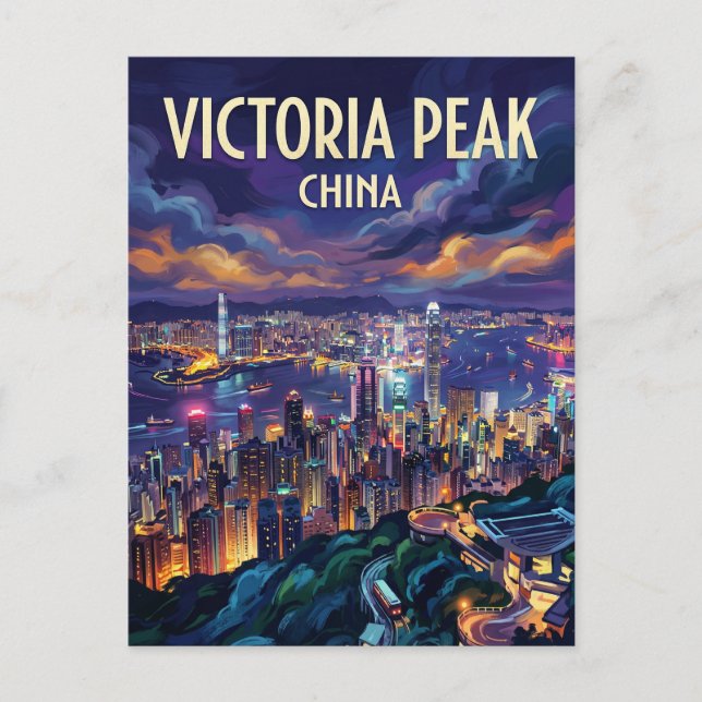 Postal Pico Victoria China (Anverso)