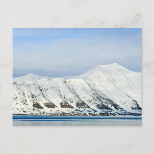 Postal Picos coronados de nieve Woodfjord Svalbard 2
