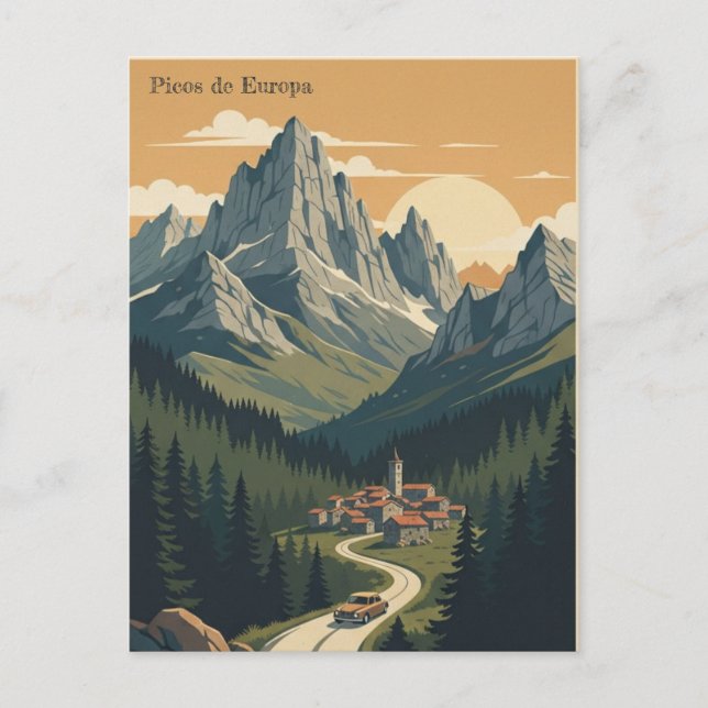 Postal Picos de Europa, España (Anverso)