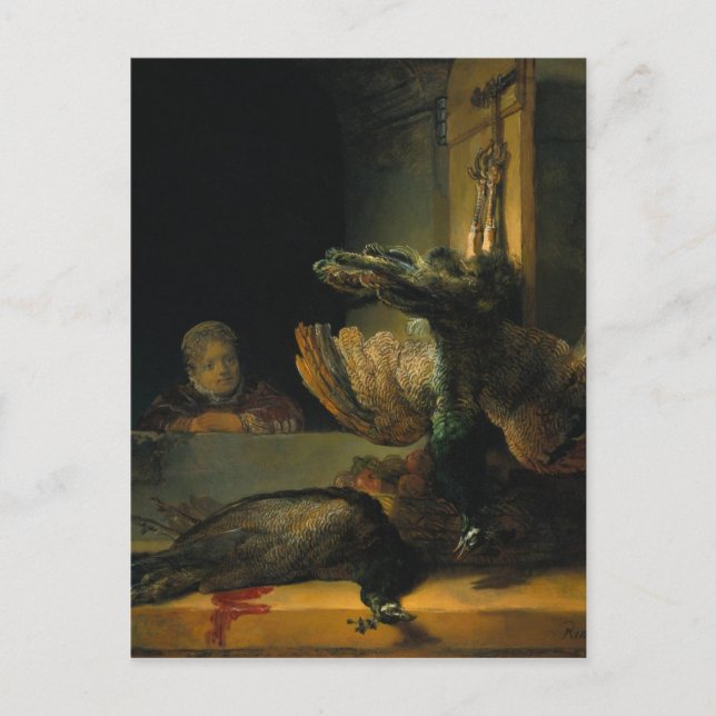 Postal Picos muertos por Rembrandt (Anverso)