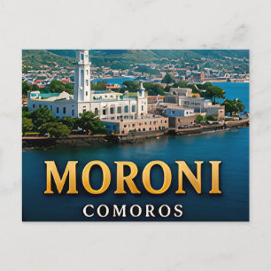 Postal Picos volcánicos de Moroni y paraíso del Océano Ín