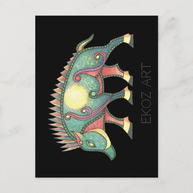 Postal Pictish Boar Sun (Anverso)