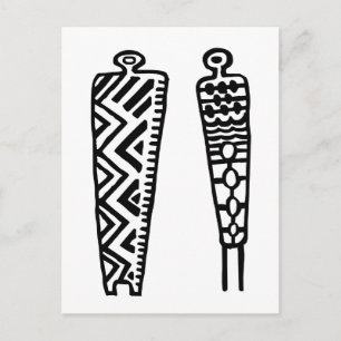 Postal Pictografo Hombres-BW