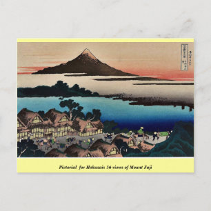 Postal Pictorial para Hokusais 36 vistas del Monte Fuji