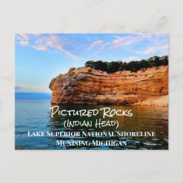 Postal Pictured Rocks Lago Superior Orilla del Lago Nacio