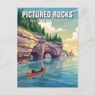 Postal Pictured Rocks Viajes Michigan