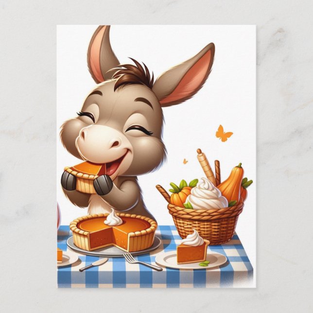Postal Pie Adorable De Burro (Anverso)