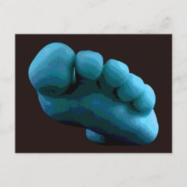 Postal Pie azul... Mi arte informático de 2005