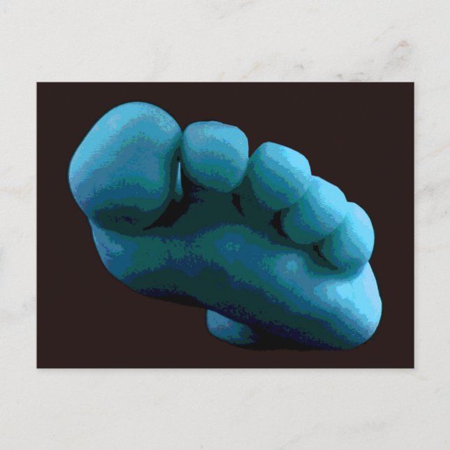 Postal Pie azul... Mi arte informático de 2005 (Anverso)