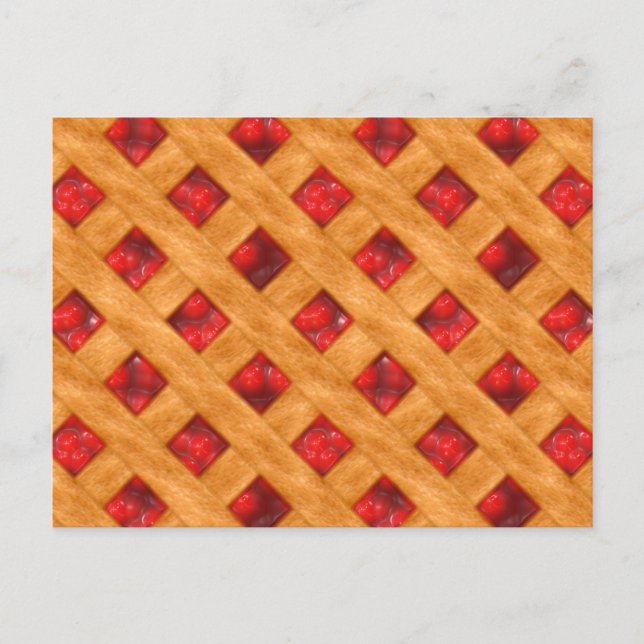 Postal Pie de cerezo caliente (Anverso)