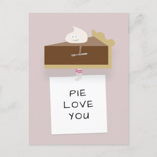 Postal Pie de chocolate