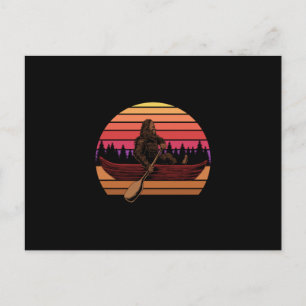 Postal Pie De Masa Retro Vintage En Canoa