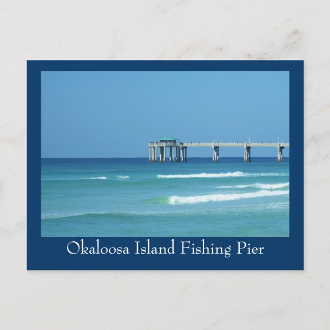 Postal Pie de pesca de la isla de Okaloosa (Anverso)