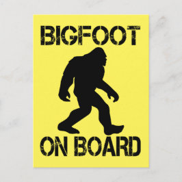 Postal Pie grande a bordo Funny Bigfoot