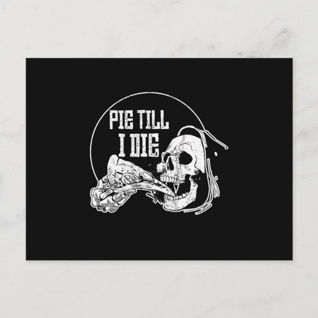 Postal Pie hasta que muera Grim Reaper Pizza Slice (Anverso)