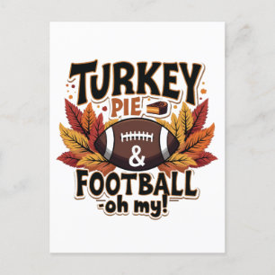 Postal Pie turco y fútbol en mi día de acción de gracias
