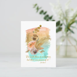 Postal Pieces of Heaven Quote Boho Flowers 