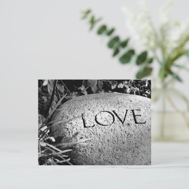 Postal Piedra de "amor" (Anverso de pie)