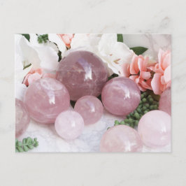 Postal Piedra de cristal rosa rosa rosa rosa rosa rosa ro