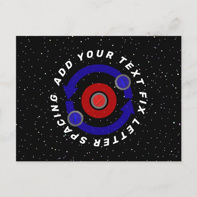 Postal Piedra de curling rodando como la órbita de la Tie (Anverso)