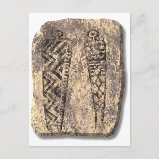 Postal Piedra masculina del gráfico (Anverso)