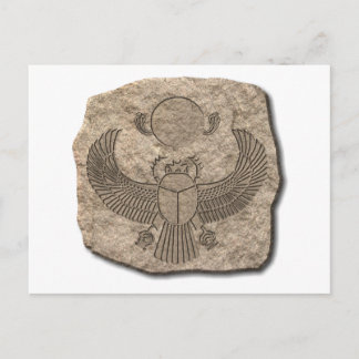 Postal Piedra sagrada de Scarab en el Antiguo Egipto