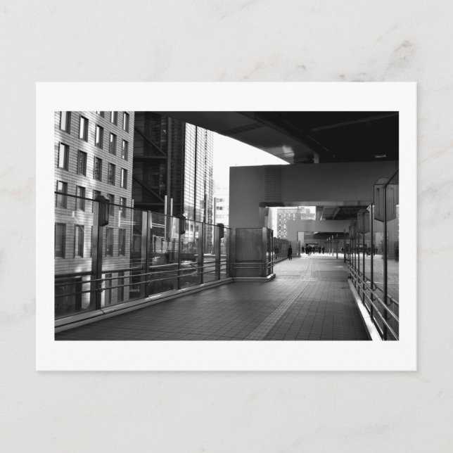 Postal Piedra y vidrio: Shiodome Business District, Tokio (Anverso)