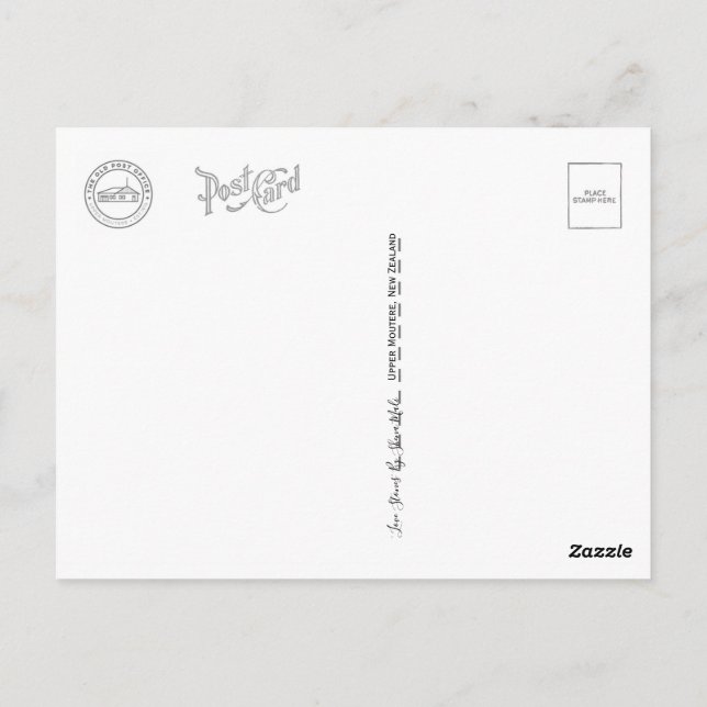 Postal Piedras de amor (Reverso)